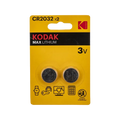 Kodak Batteries Max lithium CR2032 battery 3V 2 pack child safety blister
