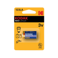 Kodak Batteries Max Lithium K123LA 3V Single Pack